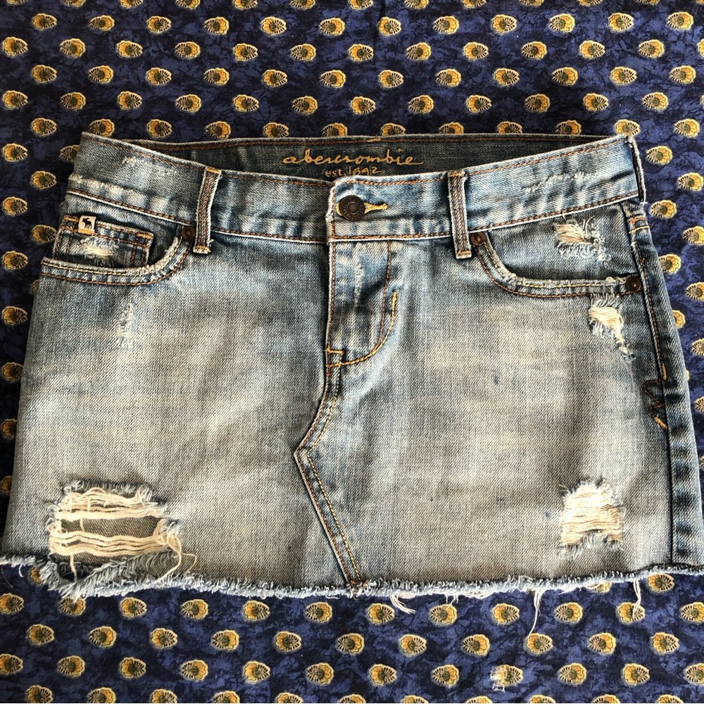 Abercrombie Jean skirt light blue denim size 14 girls